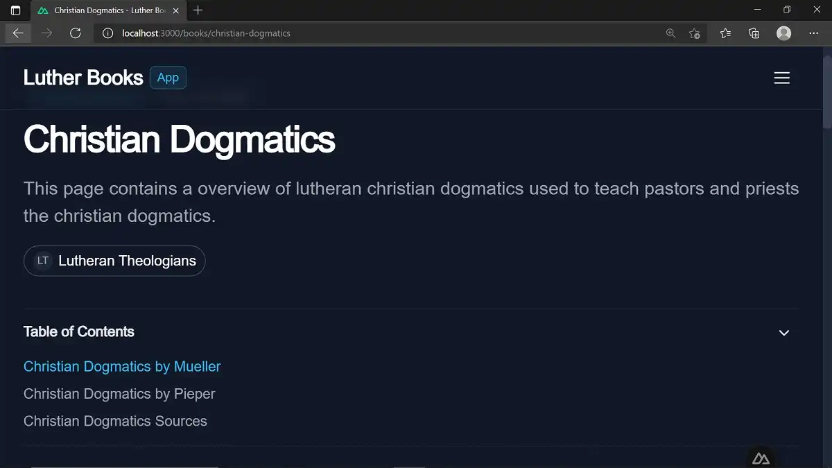 Christian Dogmatics